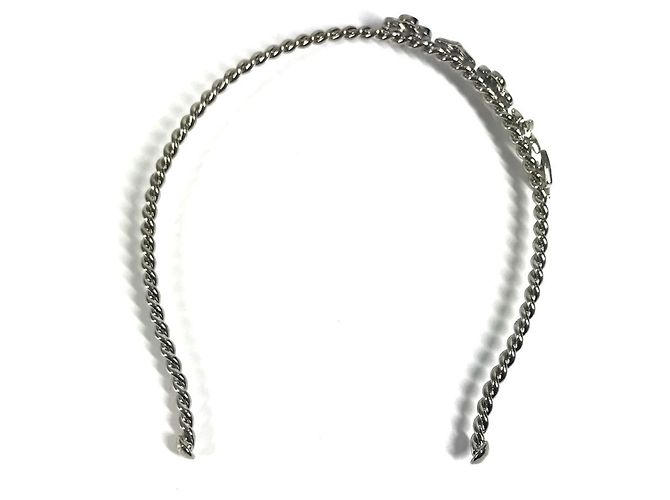 Accessorio per capelli in metallo Monogram Louis Vuitton Argento Bianco - vista 2