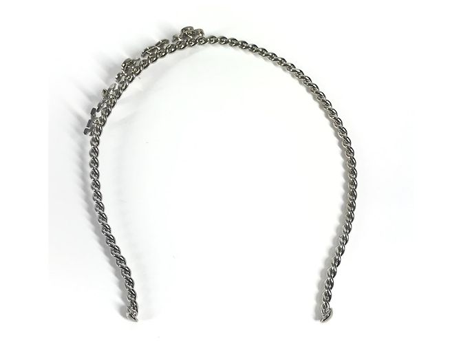 Accessorio per capelli in metallo Monogram Louis Vuitton Argento Bianco - vista 3