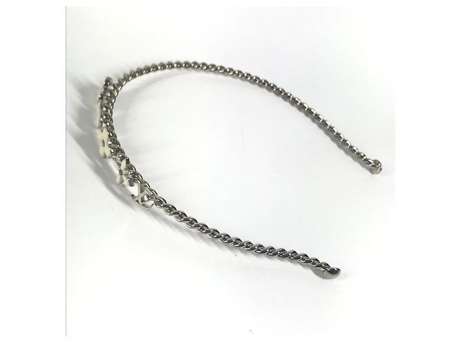 Accessorio per capelli in metallo Monogram Louis Vuitton Argento Bianco - vista 4
