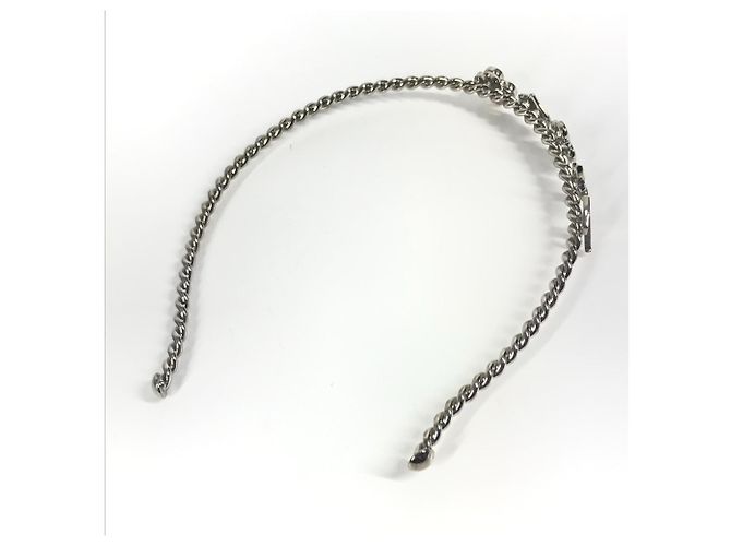 Accessorio per capelli in metallo Monogram Louis Vuitton Argento Bianco - vista 5