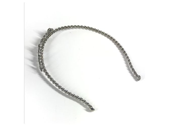 Accessorio per capelli in metallo Monogram Louis Vuitton Argento Bianco - vista 6