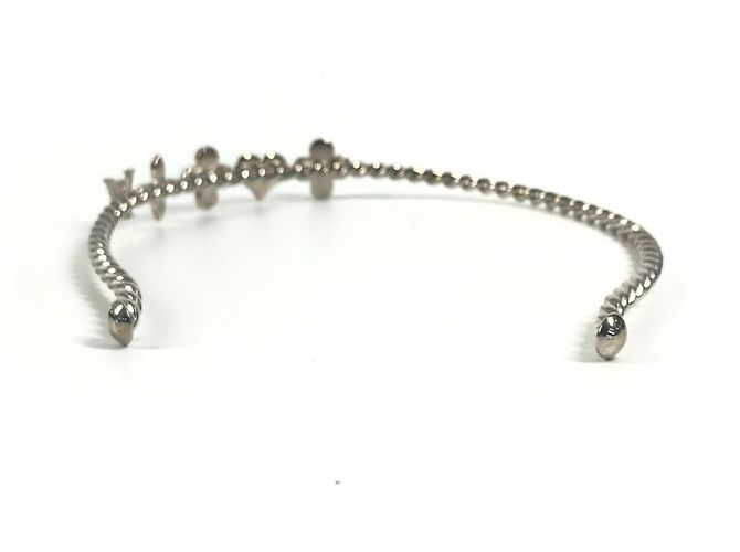 Accessorio per capelli in metallo Monogram Louis Vuitton Argento Bianco - vista 7