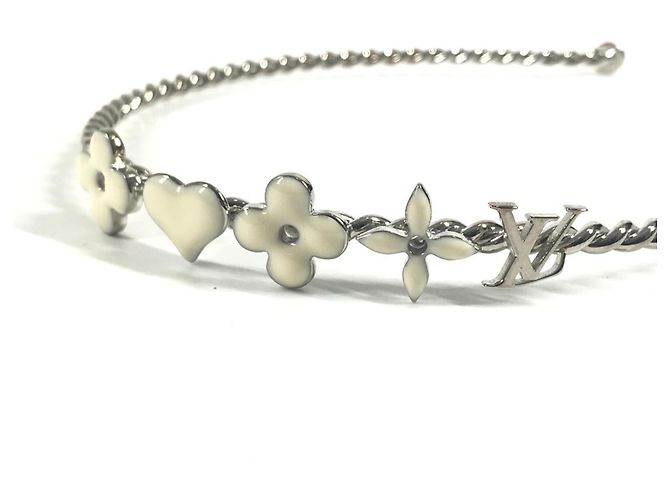 Accessorio per capelli in metallo Monogram Louis Vuitton Argento Bianco - vista 8