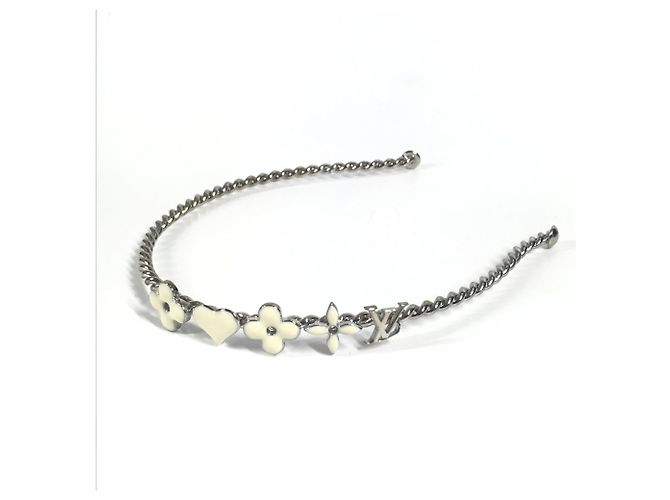 Accessorio per capelli in metallo Monogram Louis Vuitton Argento Bianco - vista 9