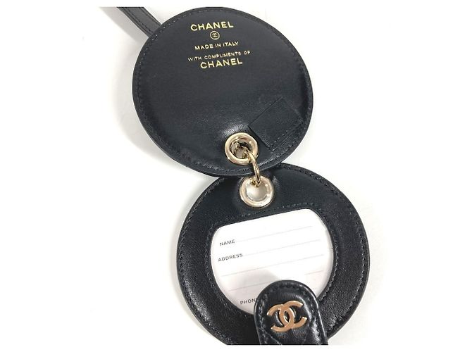 Chanel Matelassé Leder-Schlüsselanhänger Schwarz - Ansicht 6