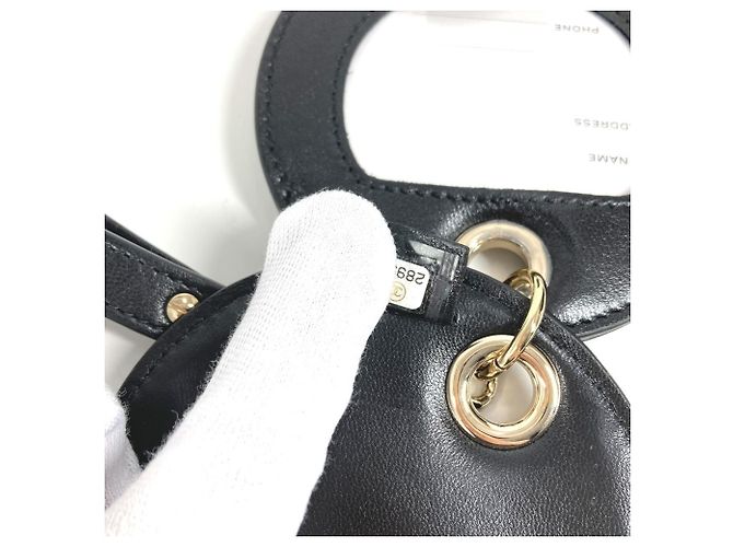 Chanel Matelassé Leder-Schlüsselanhänger Schwarz - Ansicht 8