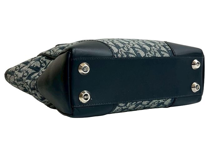 Borsa a mano in tela e pelle Trotter CD di Christian Dior Blu navy - vista 7