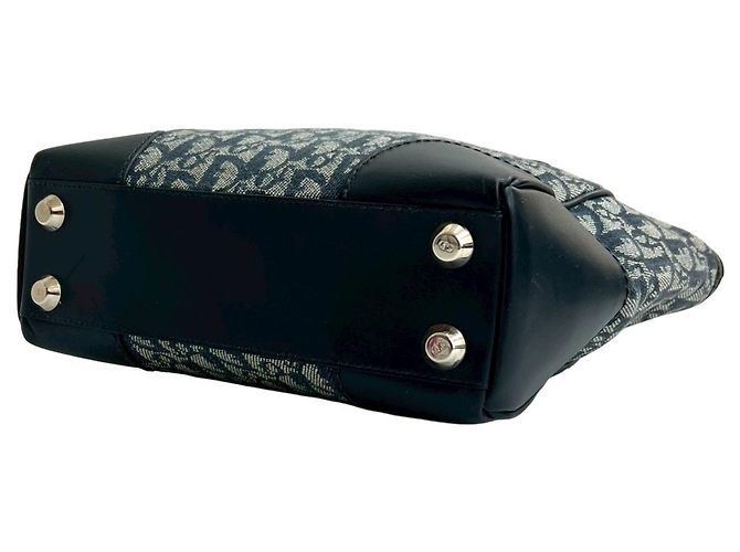 Borsa a mano in tela e pelle Trotter CD di Christian Dior Blu navy - vista 8