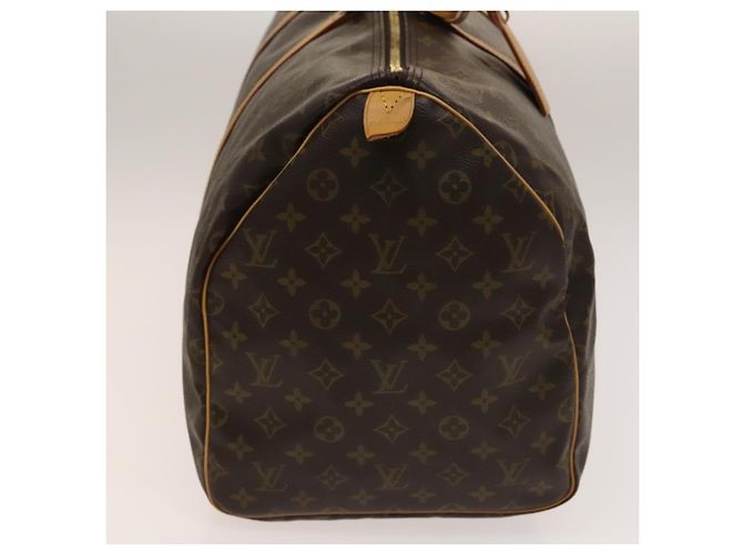 Borsa Keepall Louis Vuitton in tela Monogram 55 Marrone - vista 4
