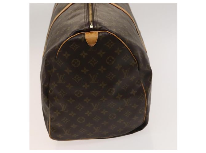 Borsa Keepall Louis Vuitton in tela Monogram 60 Marrone - vista 3