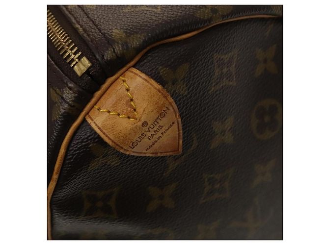 Borsa Keepall Louis Vuitton in tela Monogram 60 Marrone - vista 6