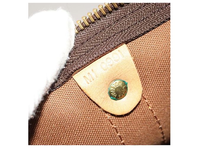 Borsa Keepall Louis Vuitton in tela Monogram 60 Marrone - vista 7