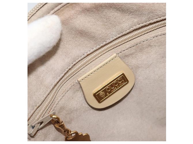 Borsa a Spalla in Pelle Beige Oro GUCCI 007 112 0094 Auth ep13291 D'oro - vista 16