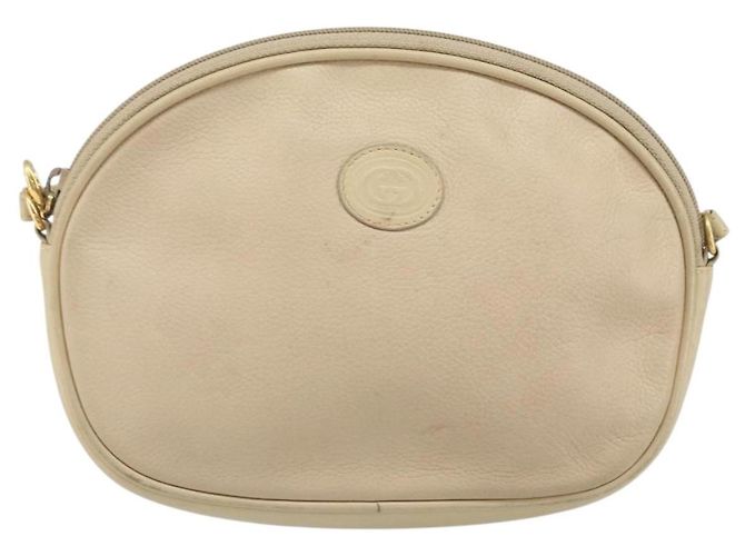 Borsa a Spalla in Pelle Beige Oro GUCCI 007 112 0094 Auth ep13291 D'oro - vista 2