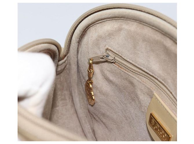 Borsa a Spalla in Pelle Beige Oro GUCCI 007 112 0094 Auth ep13291 D'oro - vista 20