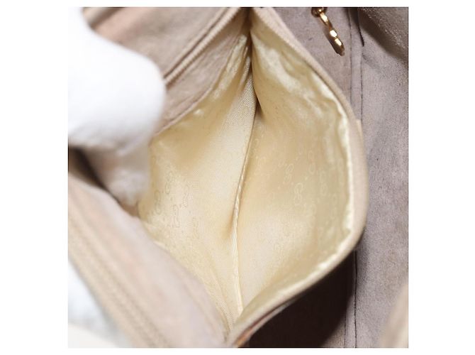 Borsa a Spalla in Pelle Beige Oro GUCCI 007 112 0094 Auth ep13291 D'oro - vista 21