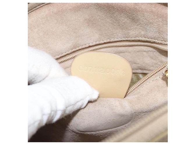 Borsa a Spalla in Pelle Beige Oro GUCCI 007 112 0094 Auth ep13291 D'oro - vista 22