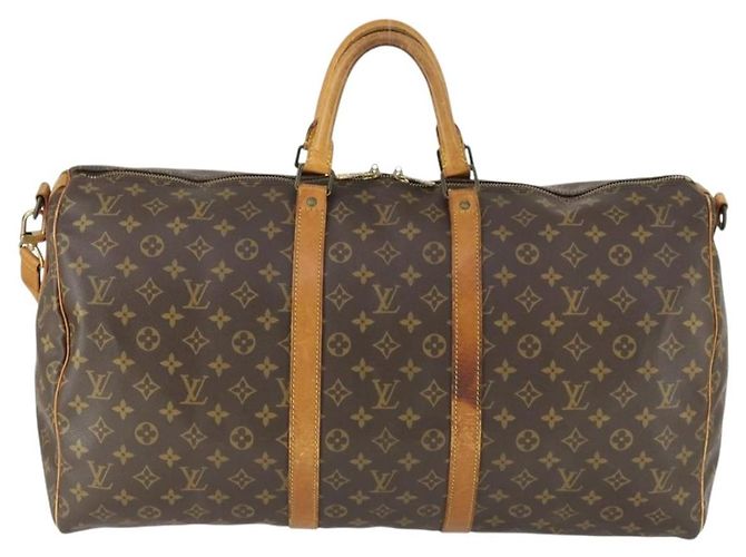 LOUIS VUITTON Monogram Keepall Bandouliere 55 Borsa Boston M41414 LV Auth 166551 Monogramma - vista 2