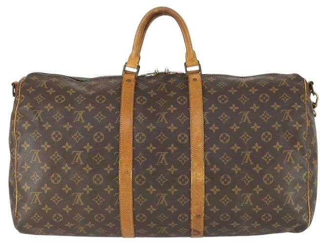 LOUIS VUITTON Monogram Keepall Bandouliere 55 Borsa Boston M41414 LV Auth 166551 Monogramma - vista 3