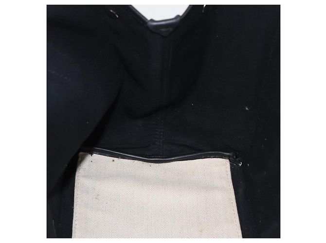 Borsa a mano BALENCIAGA in tela bianca e nera 339933 Auth bs33110 Nero Bianco - vista 16