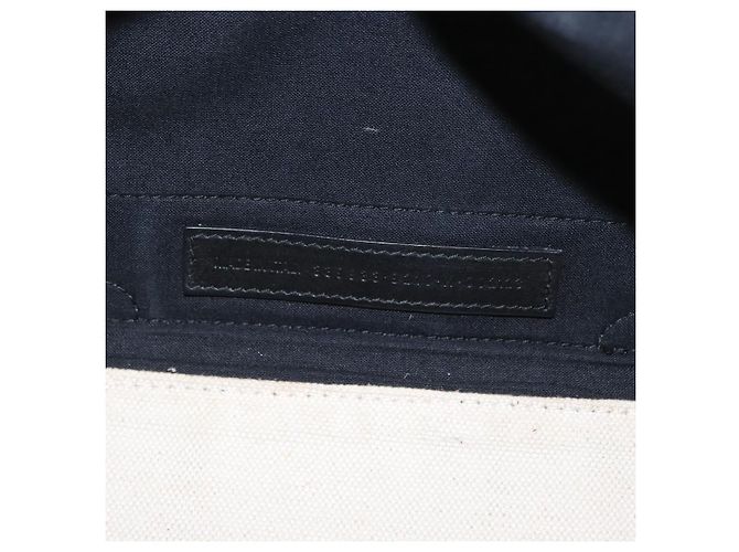 Borsa a mano BALENCIAGA in tela bianca e nera 339933 Auth bs33110 Nero Bianco - vista 18