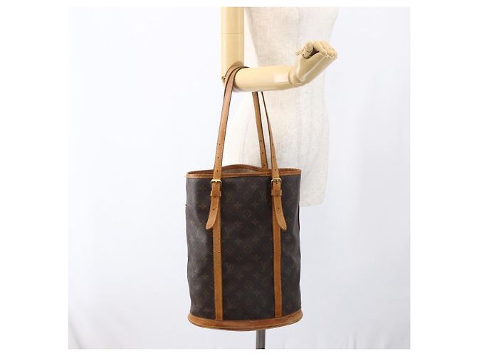 LOUIS VUITTON Borsa a Spalla Monogram Bucket GM M42236 LV Auth 171423 Monogramma - vista 22