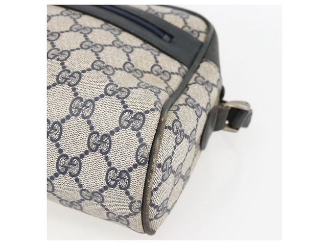 Borsa a Spalla Gucci GG Supreme Sherry Line PVC Blu Navy Oro Auth ep13194 D'oro - vista 10