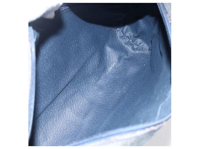 Borsa a Spalla Gucci GG Supreme Sherry Line PVC Blu Navy Oro Auth ep13194 D'oro - vista 17