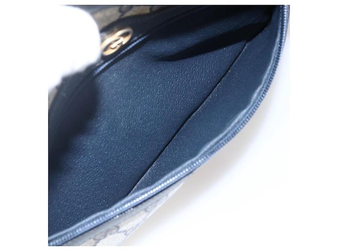 Borsa a Spalla Gucci GG Supreme Sherry Line PVC Blu Navy Oro Auth ep13194 D'oro - vista 21