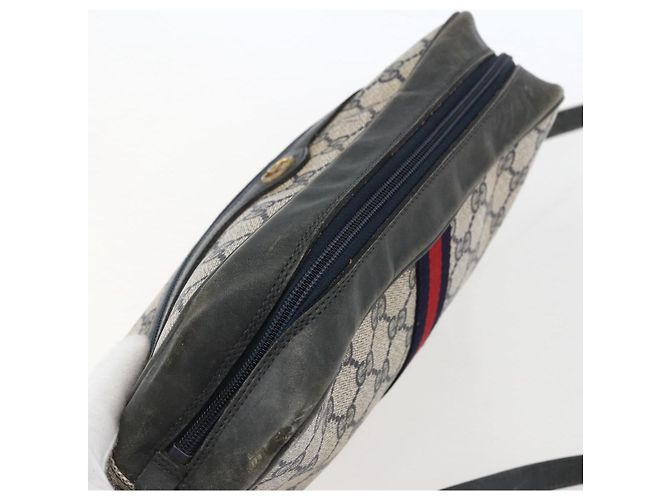 Borsa a Spalla Gucci GG Supreme Sherry Line PVC Blu Navy Oro Auth ep13194 D'oro - vista 6
