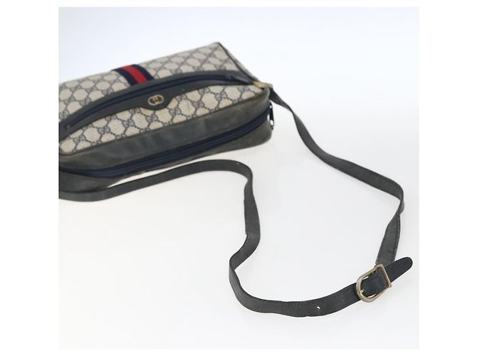 Borsa a Spalla Gucci GG Supreme Sherry Line PVC Blu Navy Oro Auth ep13194 D'oro - vista 7