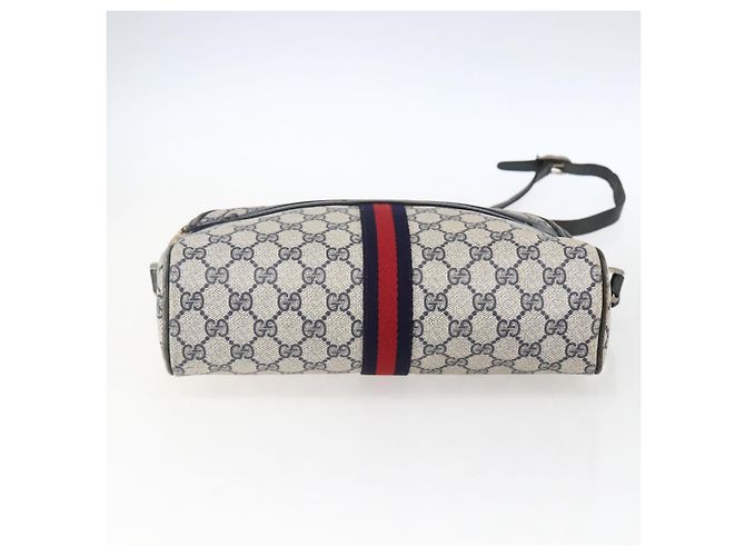 Borsa a Spalla Gucci GG Supreme Sherry Line PVC Blu Navy Oro Auth ep13194 D'oro - vista 9