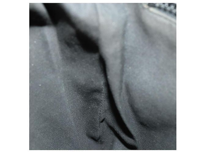 Borsa a Spalla GG in Tela Gucci Nylon Nera Argento 449184 Auth BA9907 Nero - vista 18