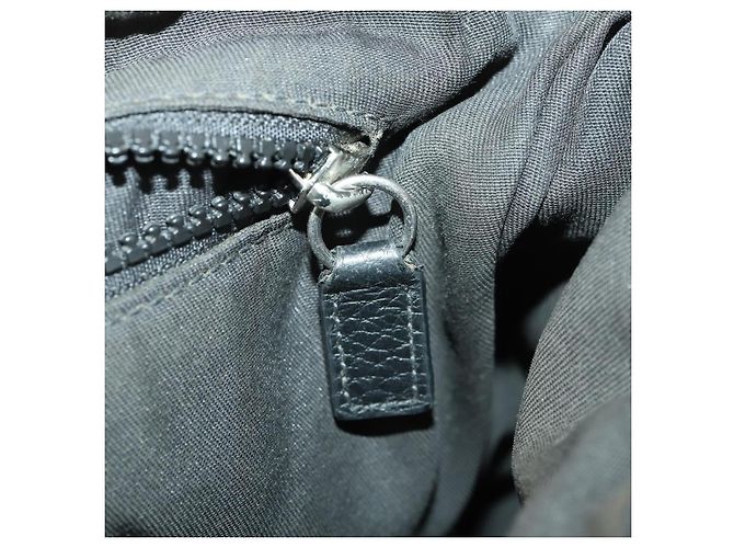 Borsa a Spalla GG in Tela Gucci Nylon Nera Argento 449184 Auth BA9907 Nero - vista 20