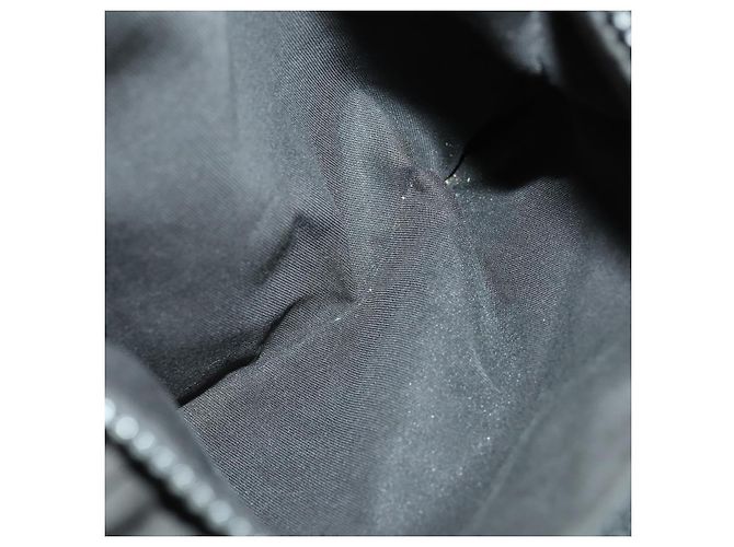 Borsa a Spalla GG in Tela Gucci Nylon Nera Argento 449184 Auth BA9907 Nero - vista 21