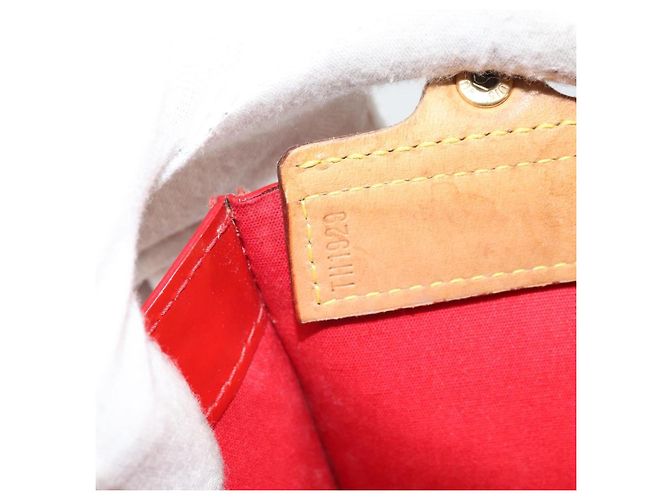 LOUIS VUITTON Borsa Tote Stanton Monogram Vernis Rossa M91078 LV Auth 169097 Rosso - vista 19