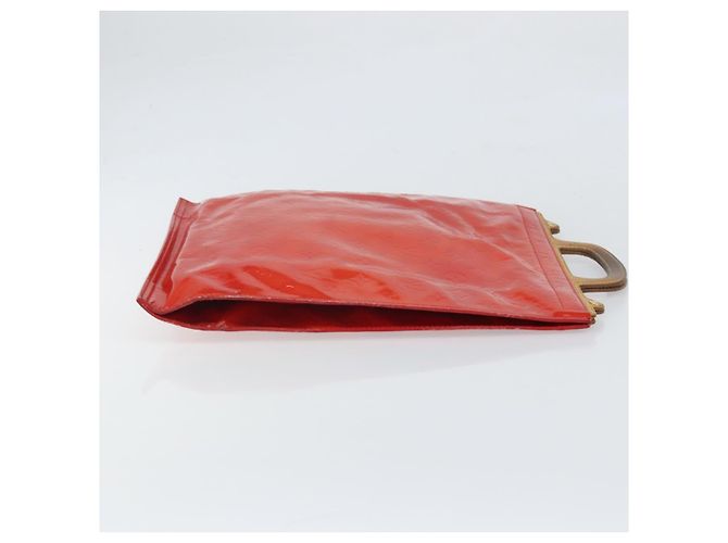 LOUIS VUITTON Borsa Tote Stanton Monogram Vernis Rossa M91078 LV Auth 169097 Rosso - vista 4