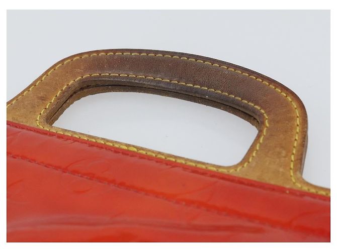LOUIS VUITTON Borsa Tote Stanton Monogram Vernis Rossa M91078 LV Auth 169097 Rosso - vista 8