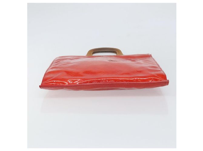 LOUIS VUITTON Borsa Tote Stanton Monogram Vernis Rossa M91078 LV Auth 169097 Rosso - vista 9