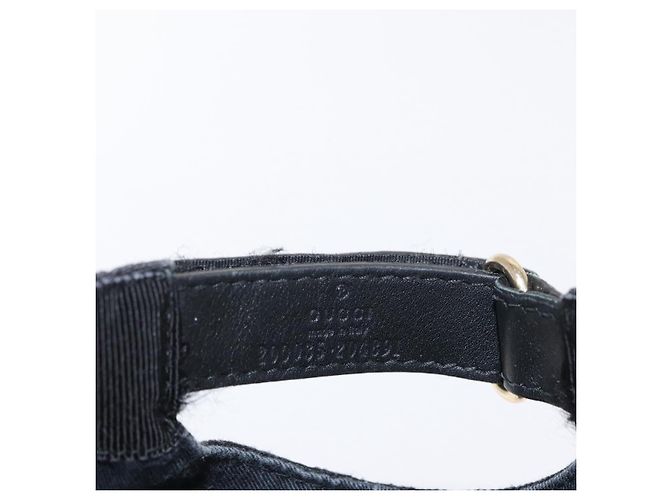 Cappello GUCCI GG Canvas Web Sherry Line Nero Rosso Verde 200035 Auth 163480 - vista 12