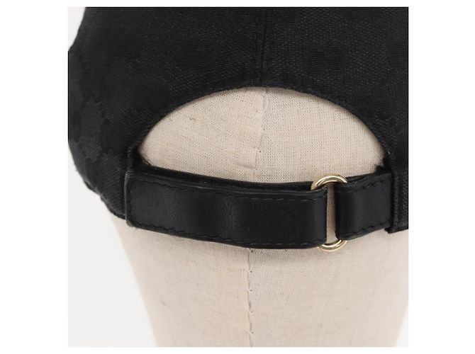 Cappello GUCCI GG Canvas Web Sherry Line Nero Rosso Verde 200035 Auth 163480 - vista 6