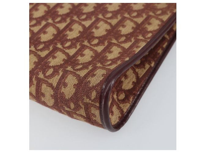 Borsa a Spalla in Tela Trotter Christian Dior Rossa Oro Auth 159831 - vista 10