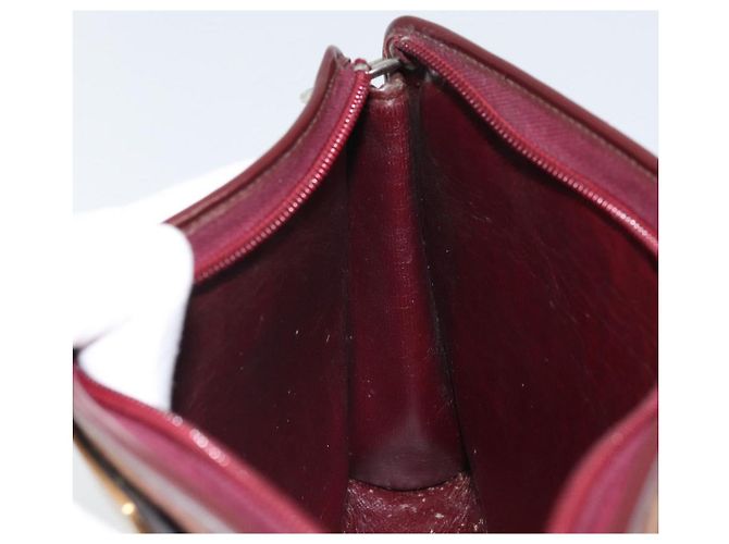 Borsa a Spalla in Tela Trotter Christian Dior Rossa Oro Auth 159831 - vista 19