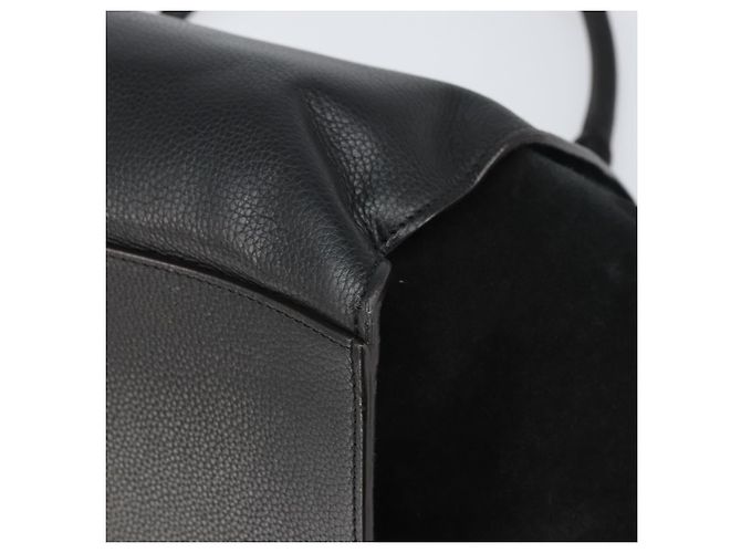 Céline Borsa Trapeze in pelle e suede nera argento autentica 165042 Nero - vista 12