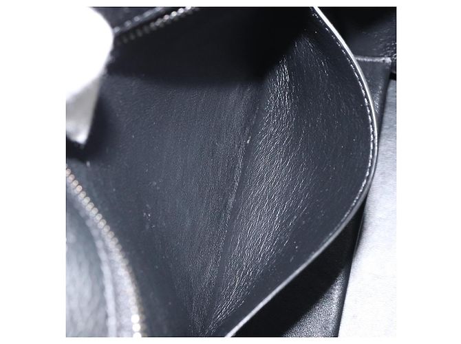 Céline Borsa Trapeze in pelle e suede nera argento autentica 165042 Nero - vista 22