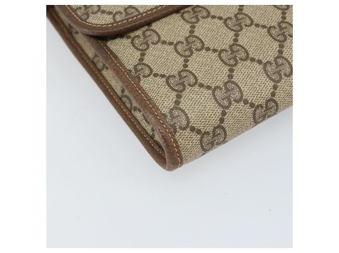 Gucci Borsa a Spalla GG Supreme PVC Beige Oro Auth ka2051 D'oro - vista 11