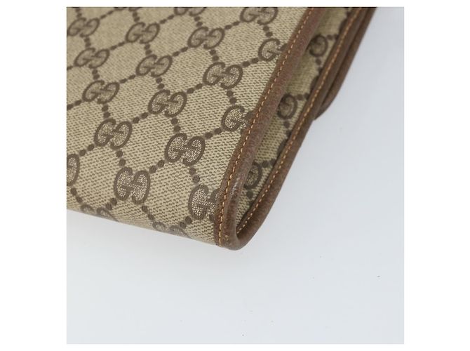 Gucci Borsa a Spalla GG Supreme PVC Beige Oro Auth ka2051 D'oro - vista 12