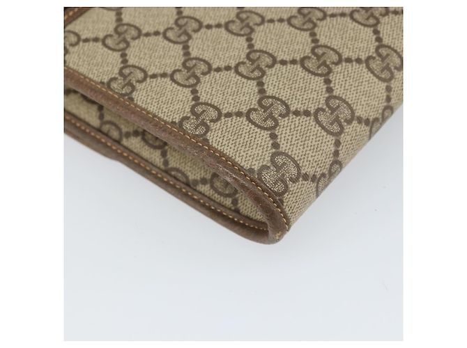 Gucci Borsa a Spalla GG Supreme PVC Beige Oro Auth ka2051 D'oro - vista 13
