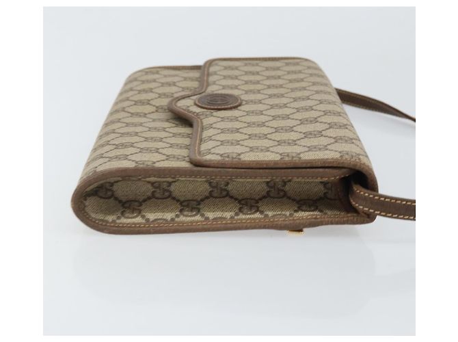 Gucci Borsa a Spalla GG Supreme PVC Beige Oro Auth ka2051 D'oro - vista 4