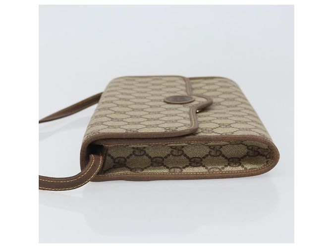 Gucci Borsa a Spalla GG Supreme PVC Beige Oro Auth ka2051 D'oro - vista 5